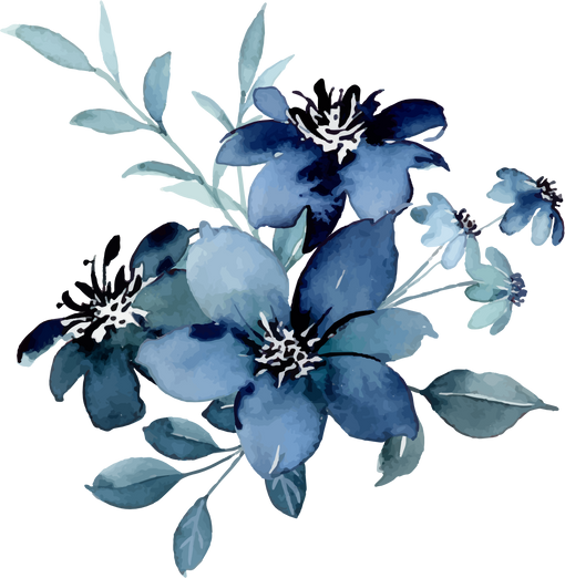 blue flowers